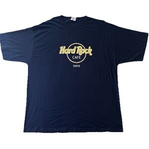 Vintage Hard Rock Cafe Tokyo Blue Shirt Men's 2XL Japan Classic Center Logo